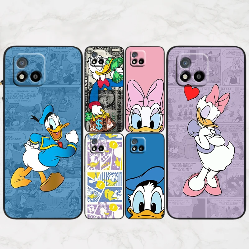 

Duck Donald Cartoon Phone Case For OPPO Realme V11 X3 X50 Q5i GT Neo2 C21Y C3 9 9i 8 8i 7i 6 5 Pro 5G Master Black Soft
