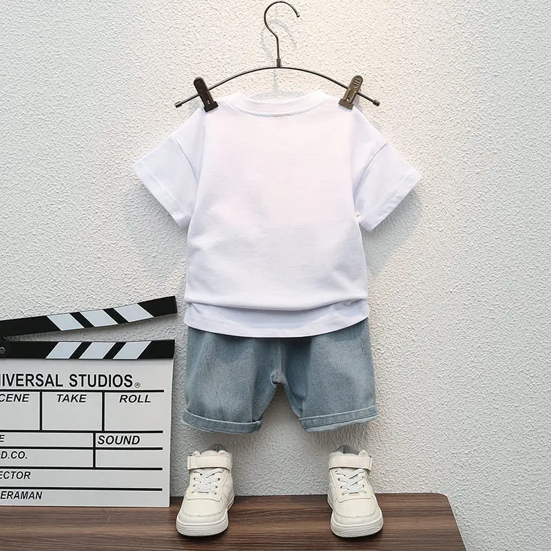 Children Summer Casual Clothes Suit Baby Boys Girls T-Shirt Short Pants 2pcs/sets Kids Infant Coat Toddler Suit 1 2 3 4 5 Years images - 6