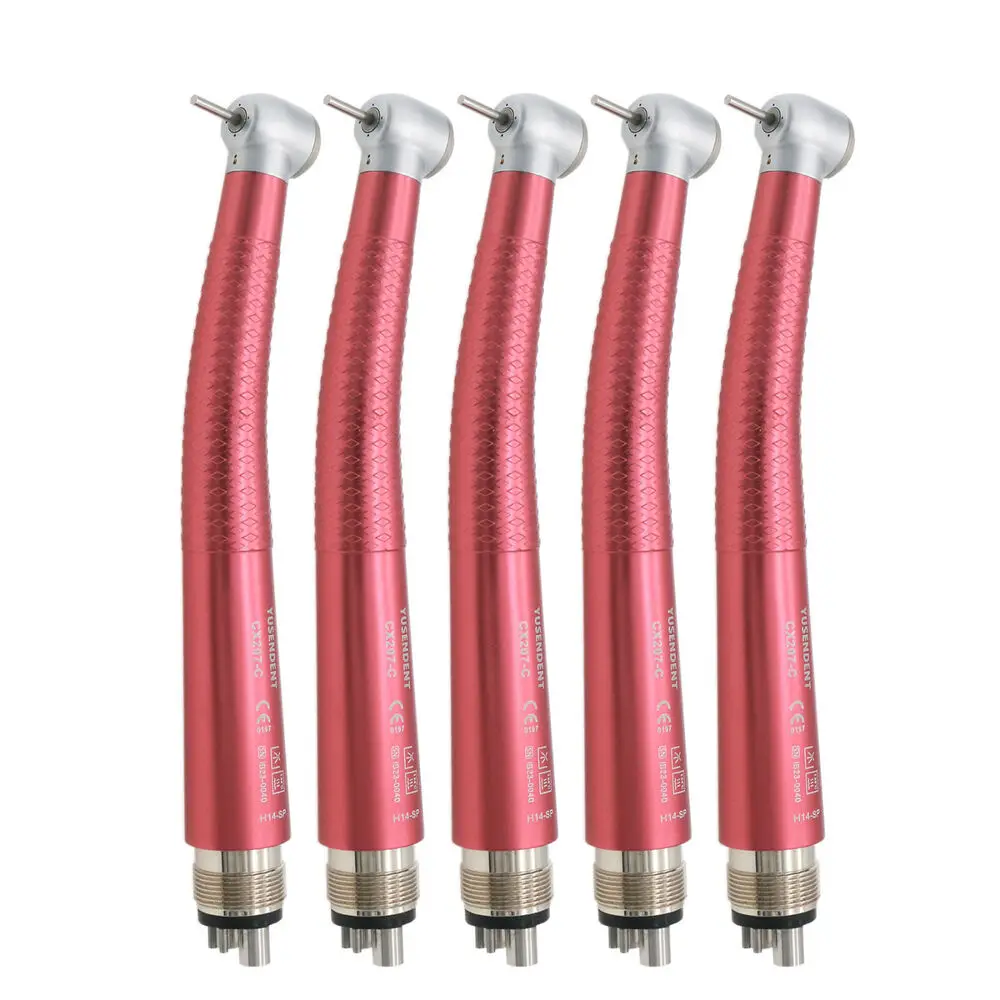 

US COXO YUSENDENT Dental Push Button High Speed M4 4 Holes Red
