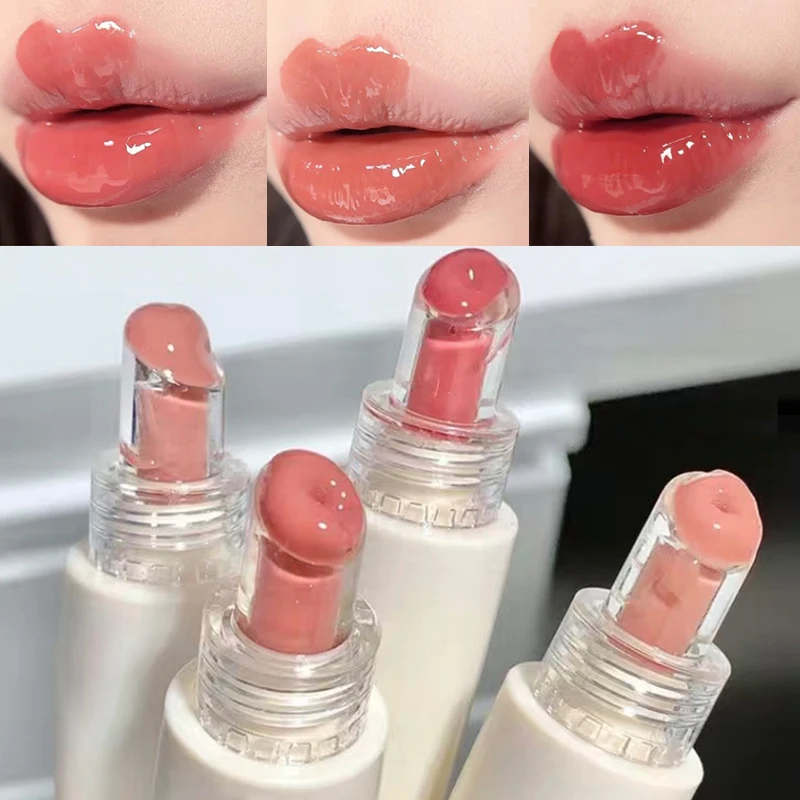 

10 Colors Crystal-frozen Glossy Lip Glaze Waterproof Lasting Transparent Jelly Liquid Lipsticks Non-stick Cup Lips Gloss Makeup