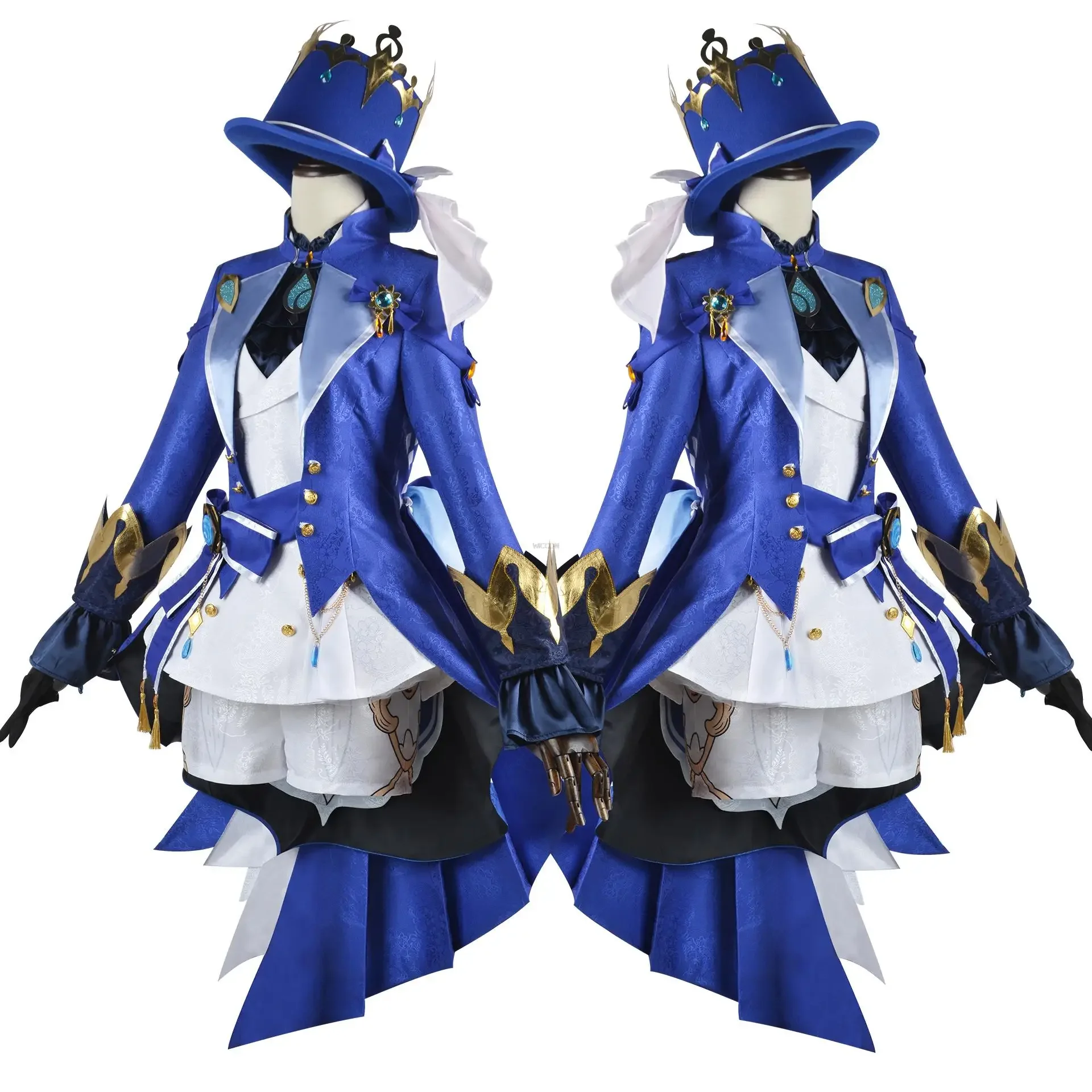 Фото Focalors-Disfraz Cosplay Genshin Impact вдали Фонтейн, игра peluca Furina, Бог la юстиция, унисекс, сомбреро №3