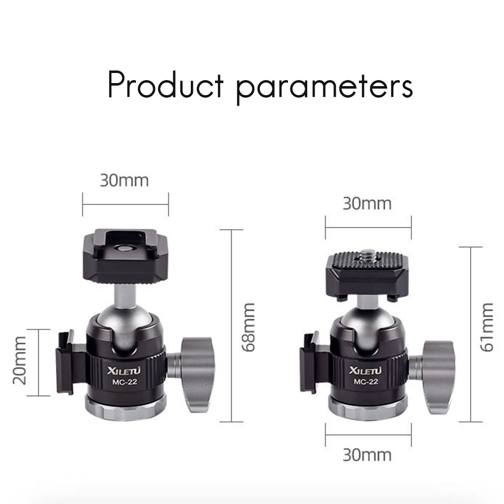 Настольный мини-штатив XILETU MC22 + XT18 с холодным башмаком и винтом 1/4 дюйма