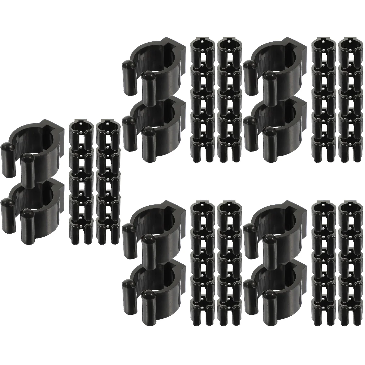 

60 Pcs Large Pole Storage Racks Club Clips Tools Rod Holders