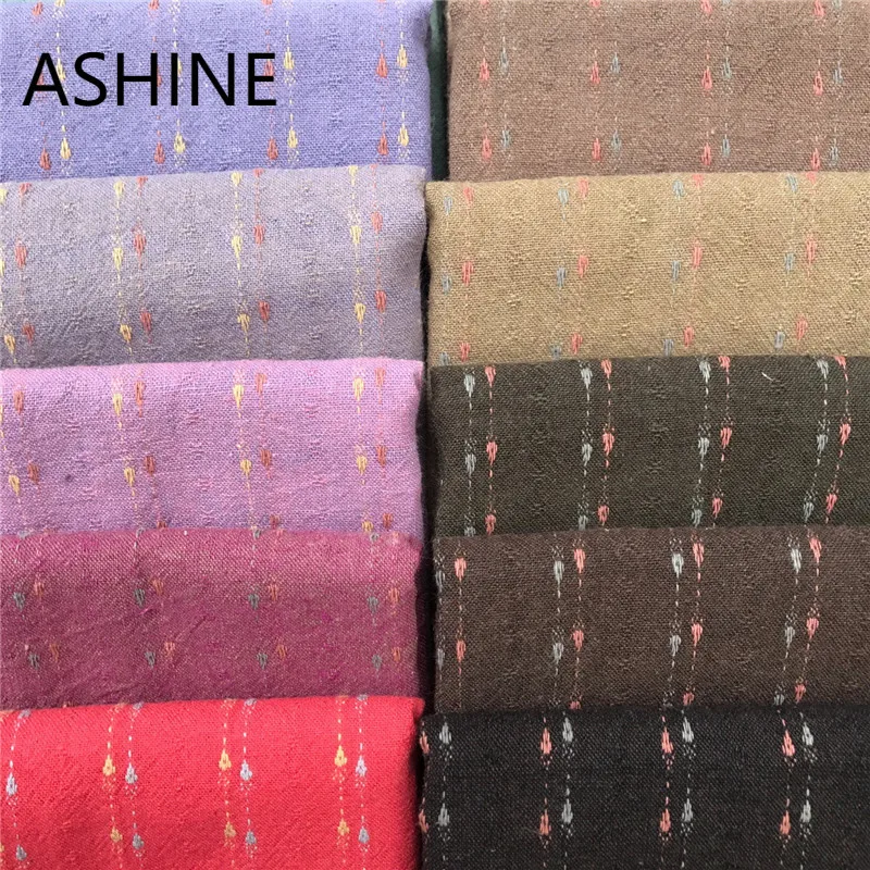 Жаккардовая японская пряжа окрашенная хлопчатобумажная ткань материал для
