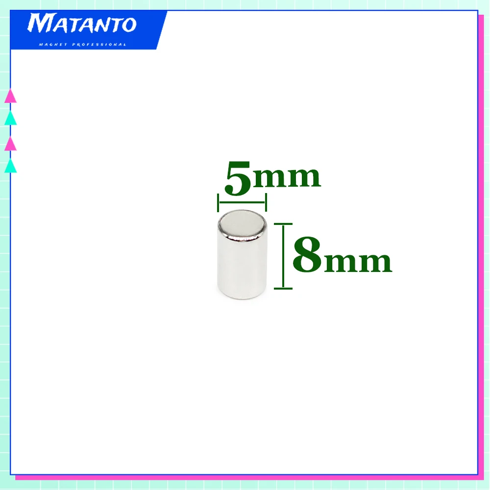 

20/50/100/200/300PCS 5x8 Small Round Neodymium Magnets 5mm x 8mm Minor Search Magnet Strong 5x8mm Disc Permanent Magnets 5*8 N35