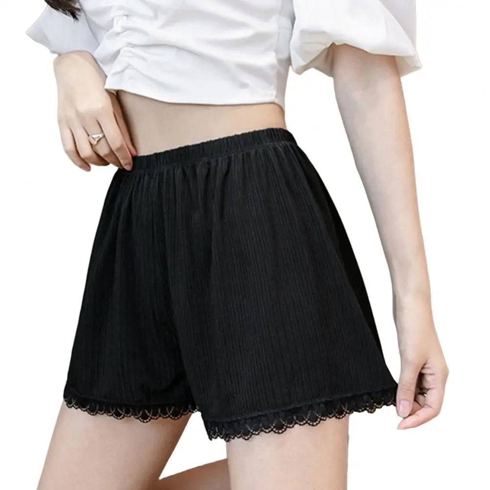 

Safety Pants Elastic Waist Ladies Breathable Anti-Exposure Stretchy Shorts Basic Shorts for Fitness