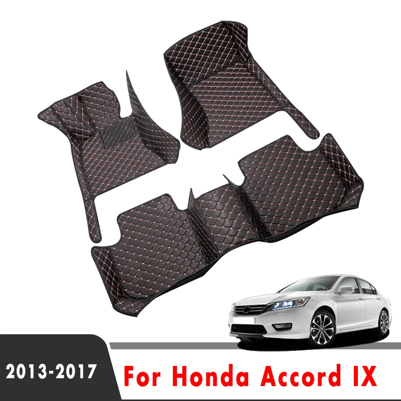 Car Floor Mats For Honda Accord 2017 2016 2015 2014 Car Carpets Rugs Waterproof Custom Auto Interior Accessories Foot Pads Cover