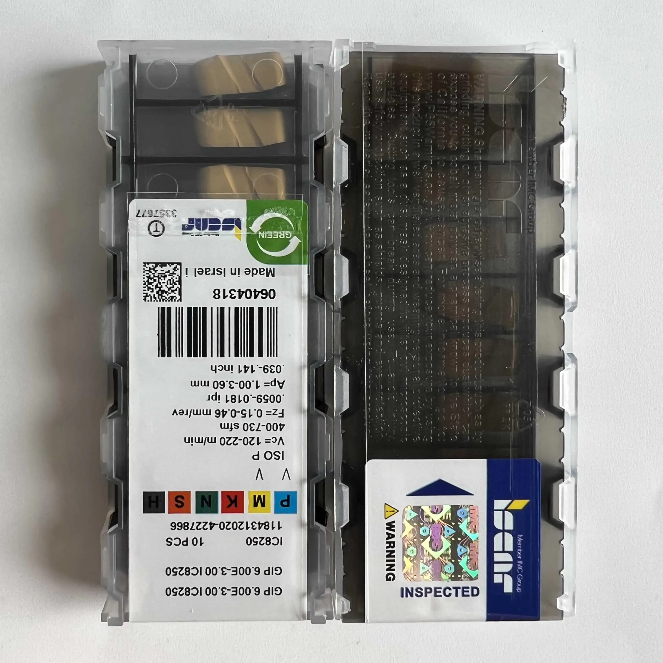 Оригинальное лезвие GIP6.00E-3.00 IC8250/твердосплавное с ЧПУ 10 шт.