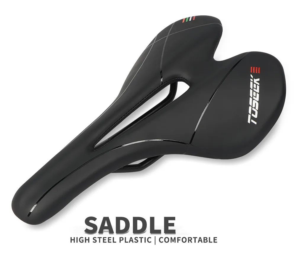 

Plastic/Pvc Bicycle Saddle Breathable Leather Black Mtb Saddle Bicycle Accessories Comfort Type Bike Seat For Men
