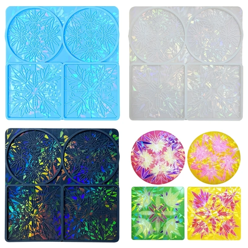 

Cup Mat Epoxy Mold DIY Artwork Home Ornament Shiny-Drink Mat Mold X3UD