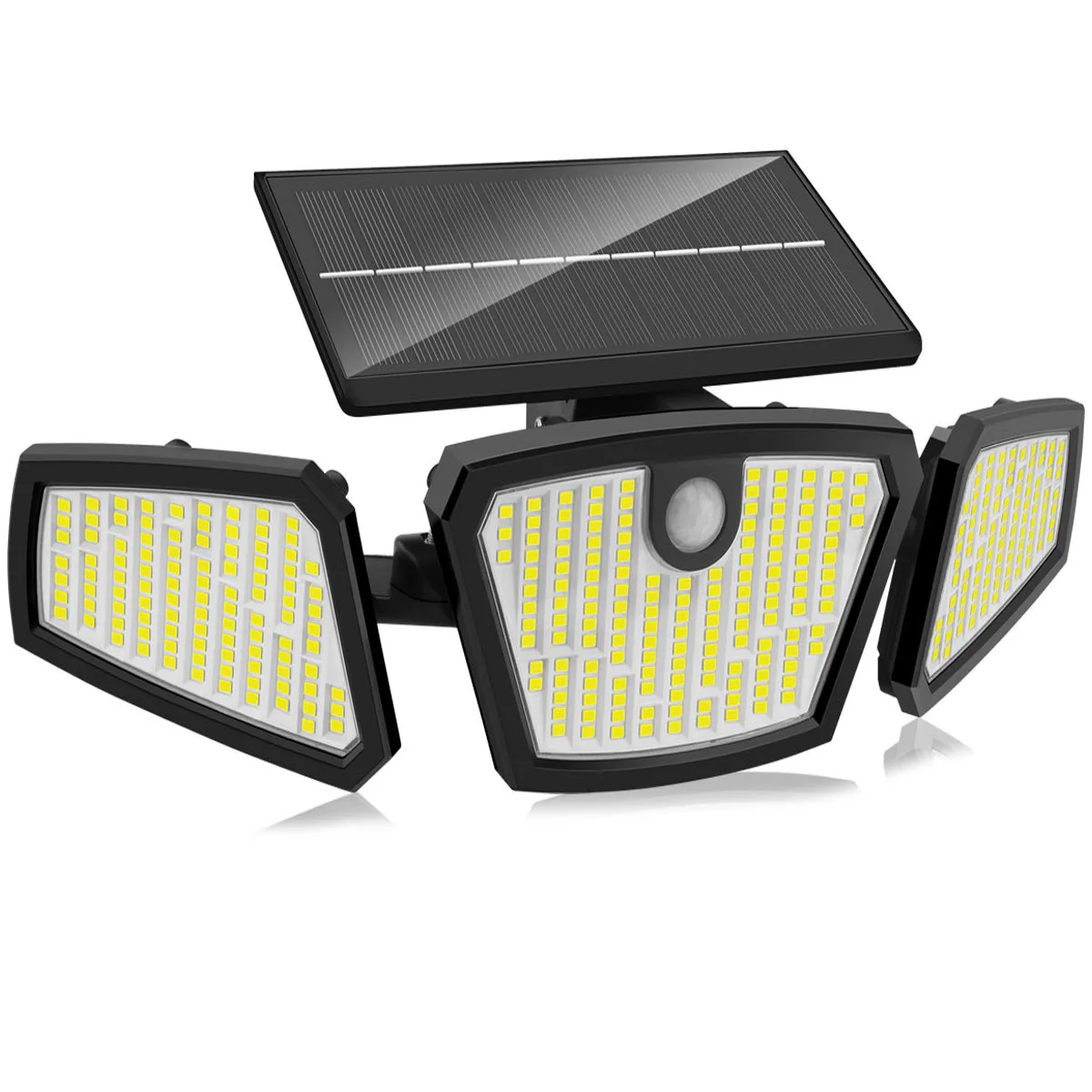 

350 LEDs Solar Lights Outdoor IP65 Waterproof Wall Lamp with Adjustable Heads Security LED Flood Light with 3 Working Modes