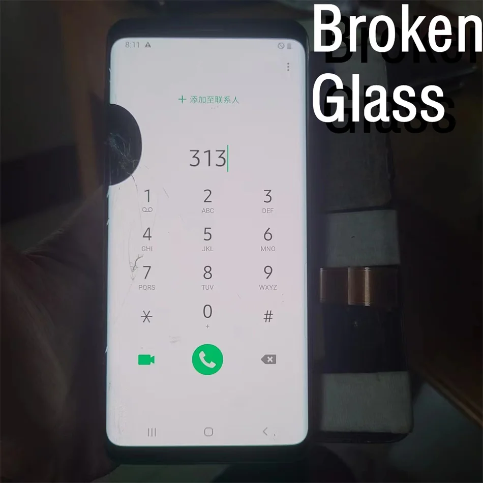 

Repair Edge Screen Separete Glass Practice Lcd For Samsung Galaxy S9+ G965F G965A G965U S9 Plus Broken Glass Touch OK DOT + LINE