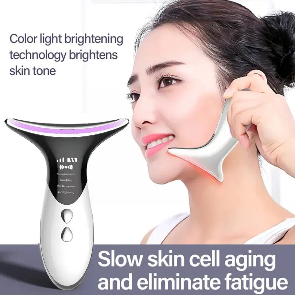 Ems Neck Anti Wrinkle Face Lifting Beauty Devices Led Therapy Tighten Skin Photon Tools Removal Double Massagers A3z9