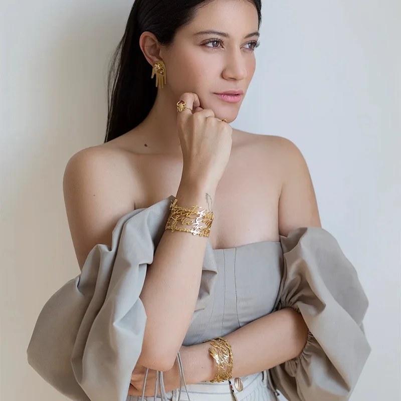 Именной браслет на заказ Парные браслеты манжеты большие ювелирные изделия для