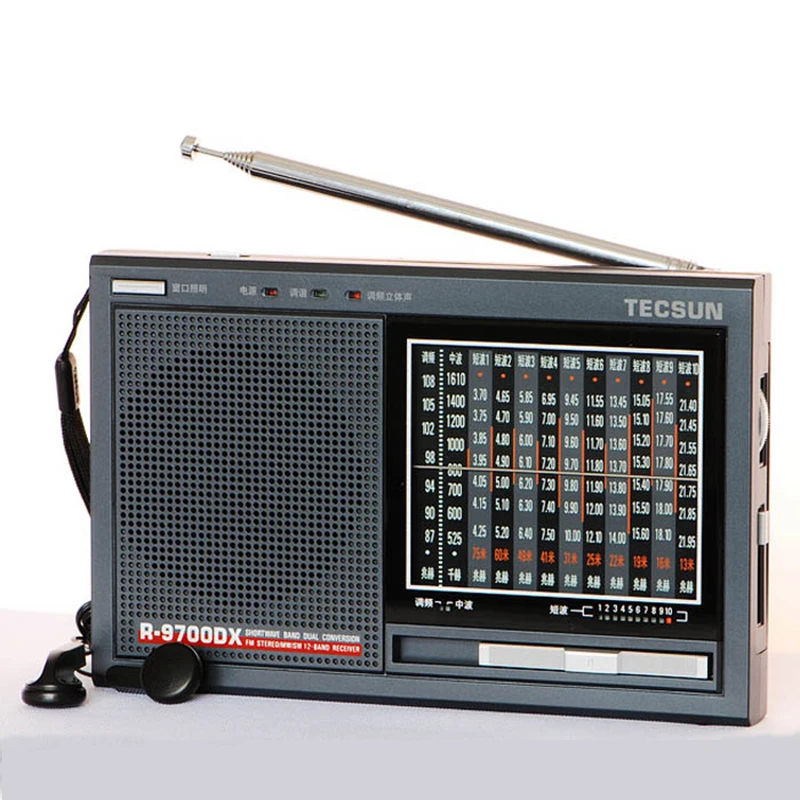 Портативный FM-радиоприемник MW SW ресивер Built-in динамик двойной разговор внешняя антенна разъем для наушников TECSUN R-9700DX