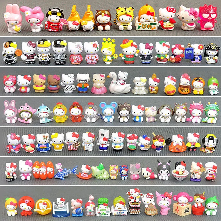 

10-20 шт., Мини-куклы Hello Kitty Sanrio