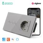 Переключатель света BSEED ZigBee с Wi-Fi, 1 клавиша, 1 канал, евростандарт, умная розетка ZigBee 3,0, поддержка Tuya Google Home Alexa App