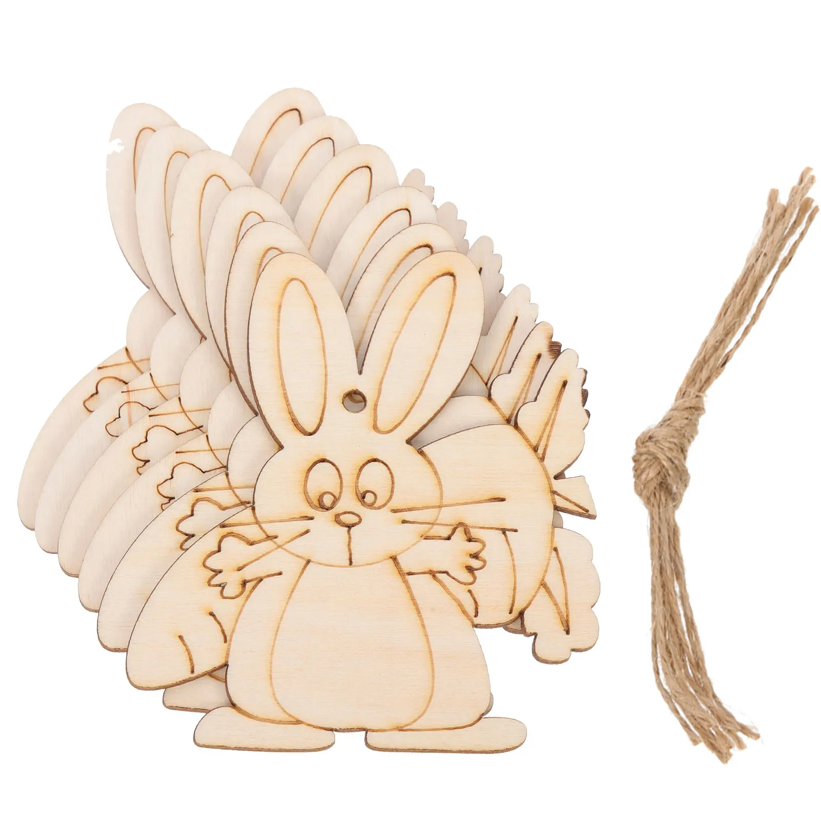 

20pcs Unfinished Easter Crafts DIY Making Blank Wood Slices for Easter Holiday Party Decoration