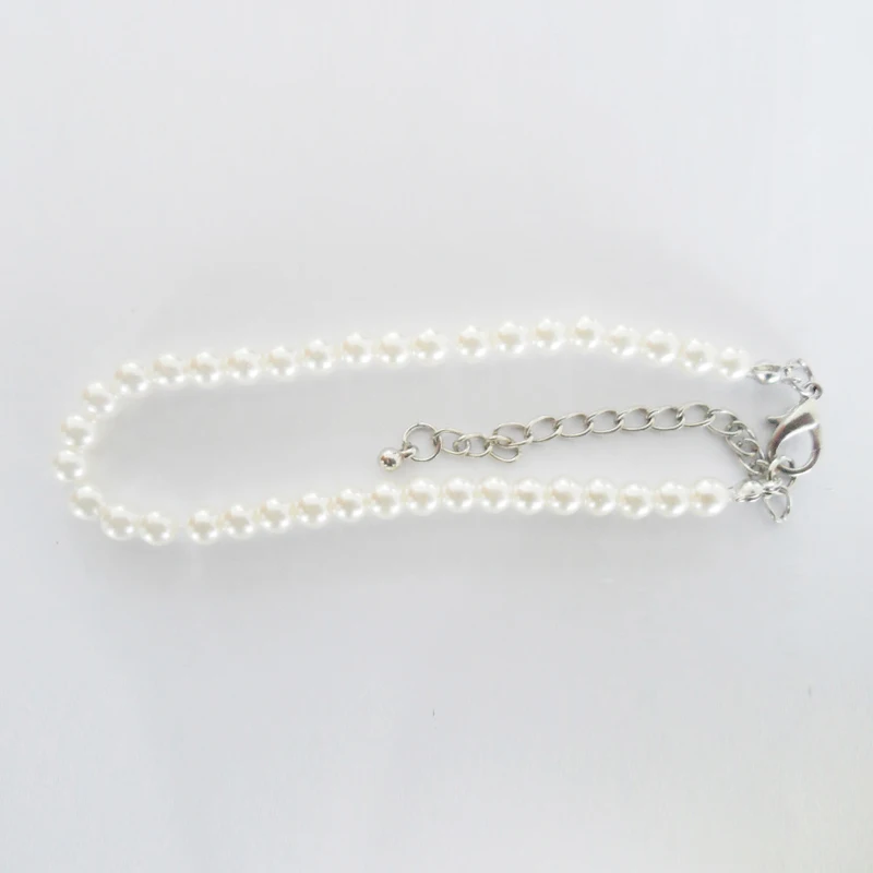 

Fashion 6MM White Pearfectly Round Beads Strand Chains Pearl Bracelet Bangle Jewelry For Women Fine Quality Factory Wholesale