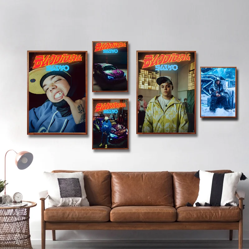 Saiko Singer Poster Self-adhesive Art Waterproof Paper Sticker Coffee House Bar Room Wall Decor