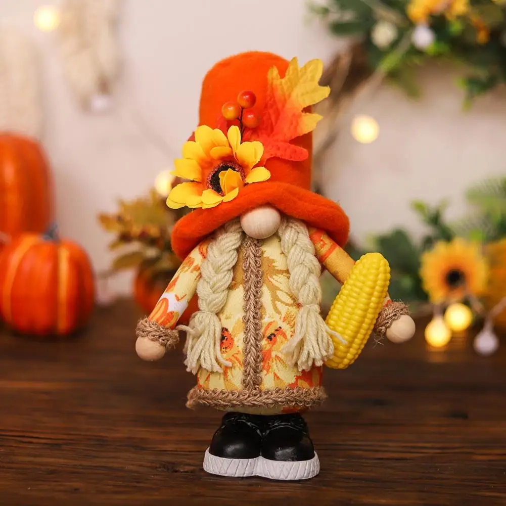 

Festive Thanksgiving Decorations Colorful Faceless Dwarf Dolls Harvest Season Decorations for Home Farmhouse Warehouse Great