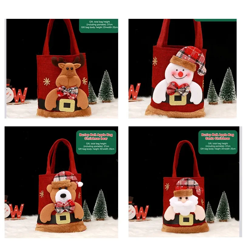 Ручная Сумка Для Яблок В Форме Санта-Клауса Рождественское Декоративное
