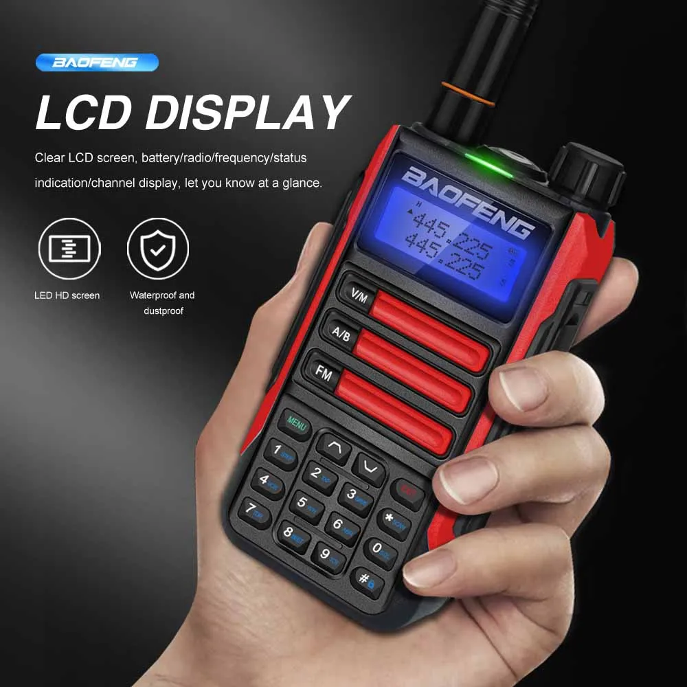 Original Baofeng UV 16 plus Walkie-talkie Mate 10w High Power USB Charger Long Range Waterproof Transceiver Ham Two Way Radio