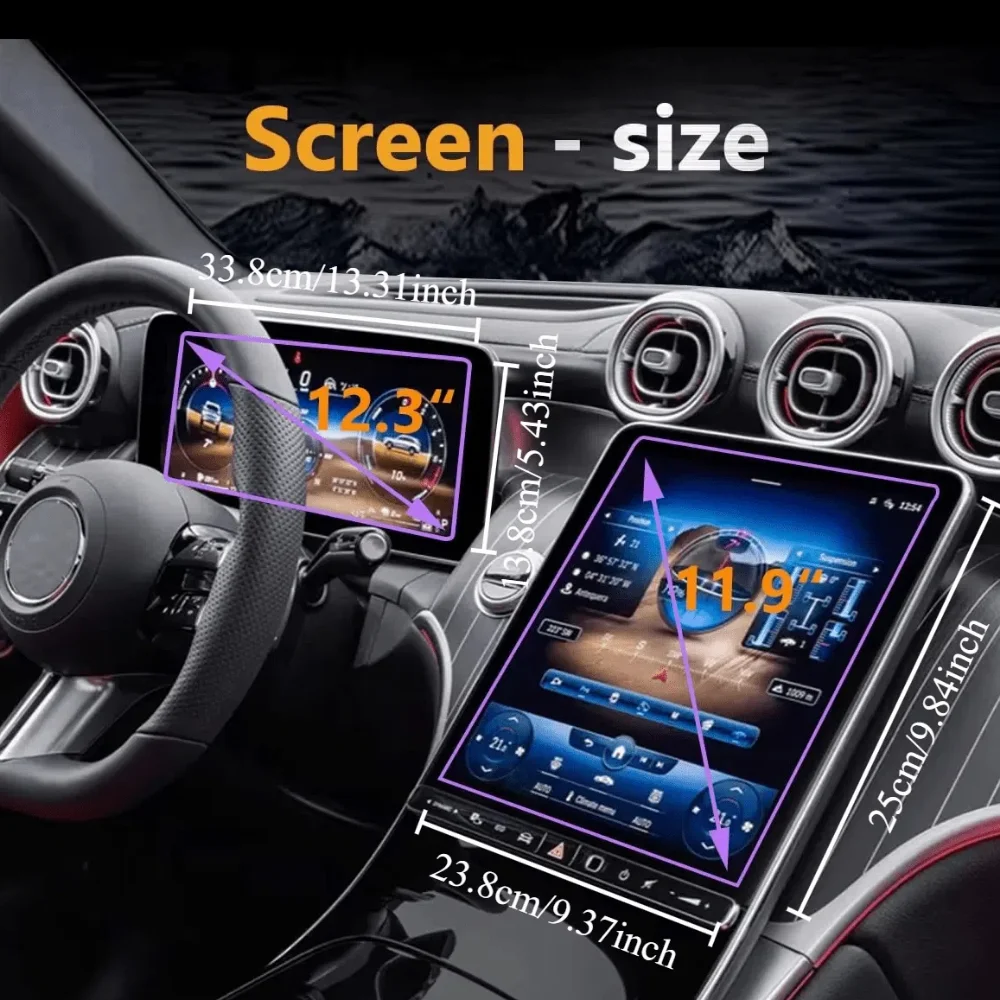 

Закаленное стекло Защитная пленка для экрана Навигационная панель для Mercedes Benz C Class W206 GLC W254 2022-2025 Автомобильные аксессуары