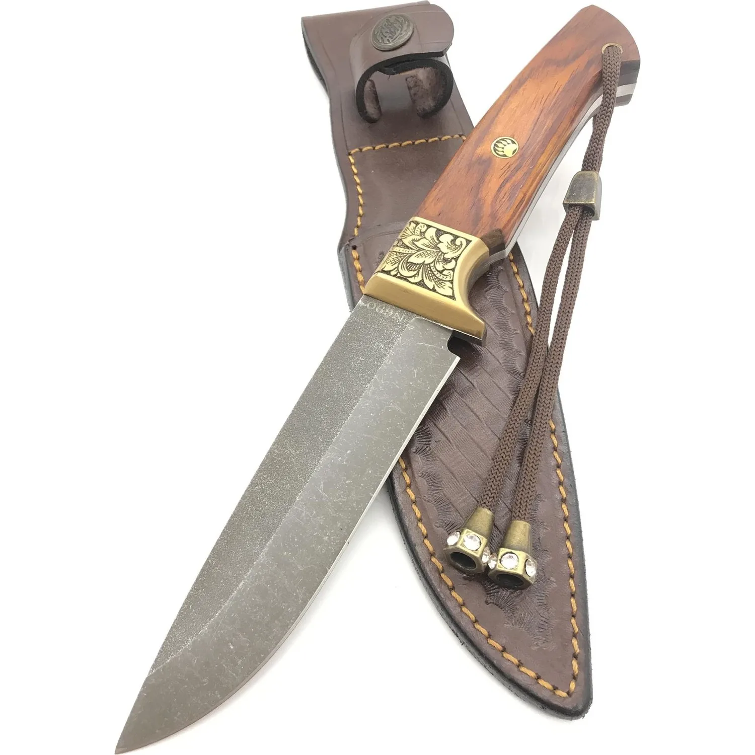 

Нож для кемпинга с вышивкой и гравировкой BOHLER N690 TK19