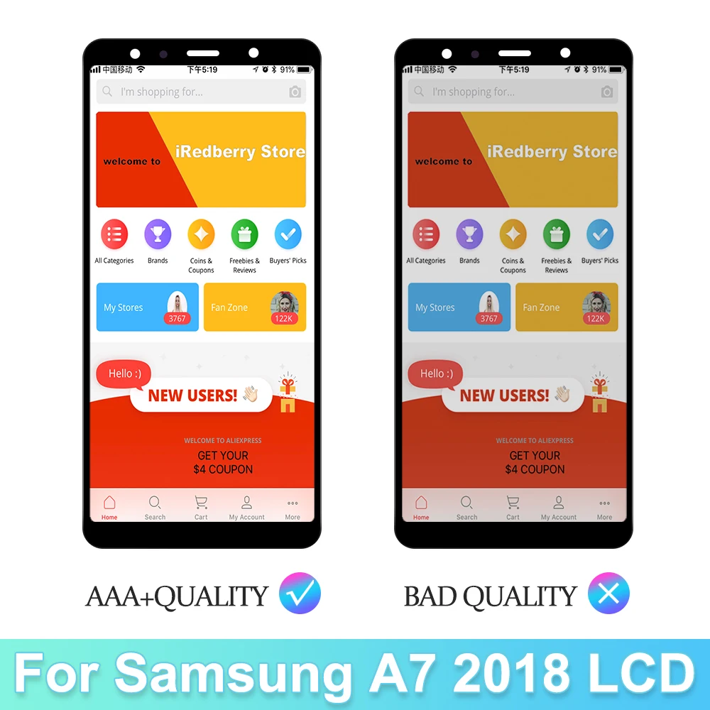 100% протестированный TFT для Samsung Galaxy A7 2018 A750 A750F A750FN/DS экран дисплея с рамкой