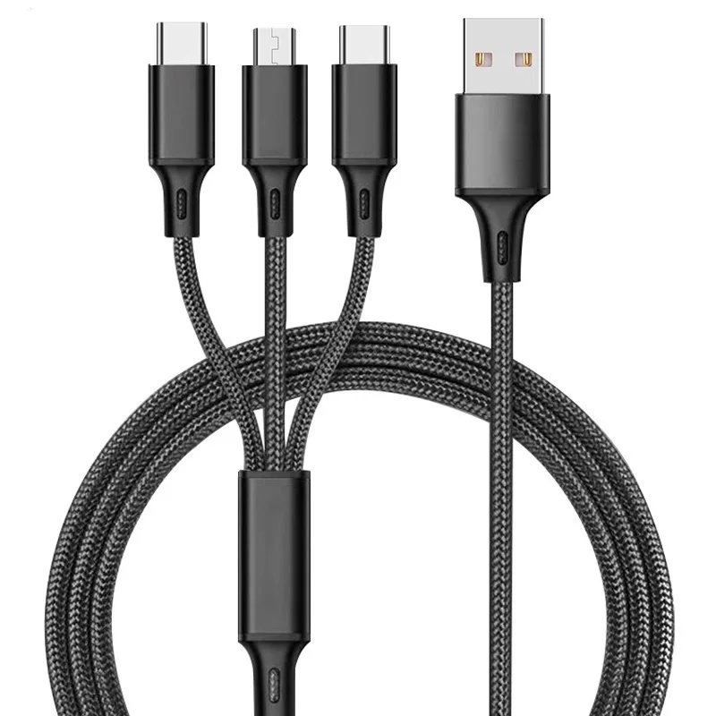 

Data Type USB Charger Cable, Universal Fast Charging Cable 3 In 1 Multi-function Charging Cable