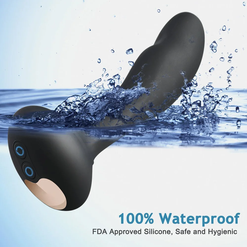 Вибрационная Анальная пробка массажер простаты Силиконовый водонепроницаемый