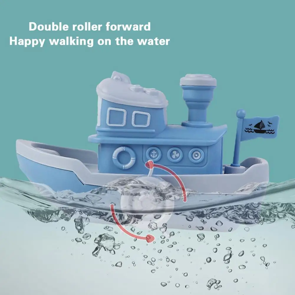 Baby Bath Toy Bathroom Child In The Water Clockwork Toy Boat Cruise Baby Toy Gift Swimming Birthday Bath Kids Ship Cut G2f2