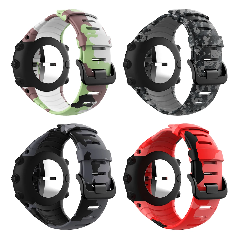 Camouflage Strap For Suunto Core Fashion Silicone Man Watch Band Bracelet Comfortable Wristband Correa Replacement Accessories |