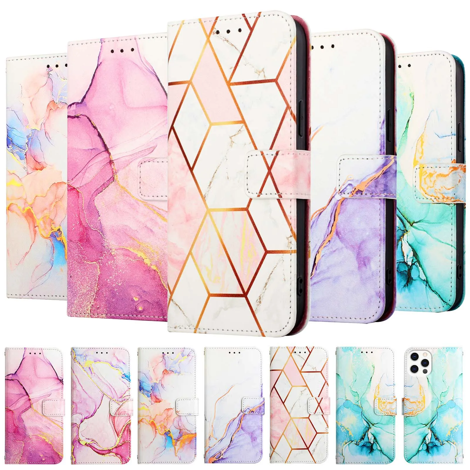 

Leather Wallet Case For VIVO Y31 2021 Y51 2020 Y15S Y15A Y21S Y31S Y51S Y33S Y53S Y52 Y52S Y72 5G Card Slot Stand Phone Cover