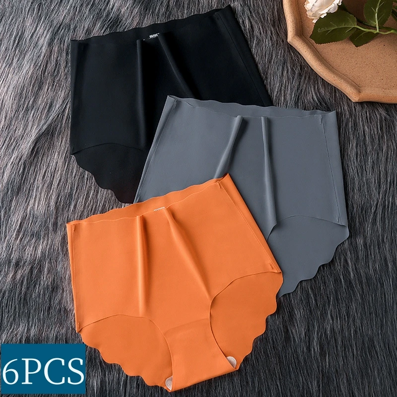 

6Pcs/set Women Seamless Panties Invisible Briefs Female Underpants Ultra-thin Underwear High Waist Panties Breathable Lingerie