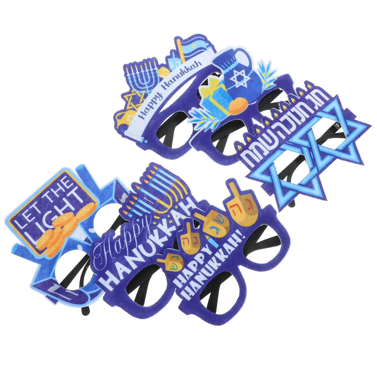 

6 шт., пластиковые декоративные очки hanukka