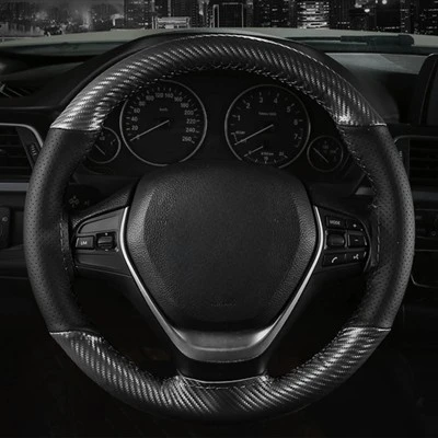 

Оплетка на руль, противоскользящая оплетка из мягкого волокна и кожи, диаметром 15 дюймов/38 см, с нитью для игл