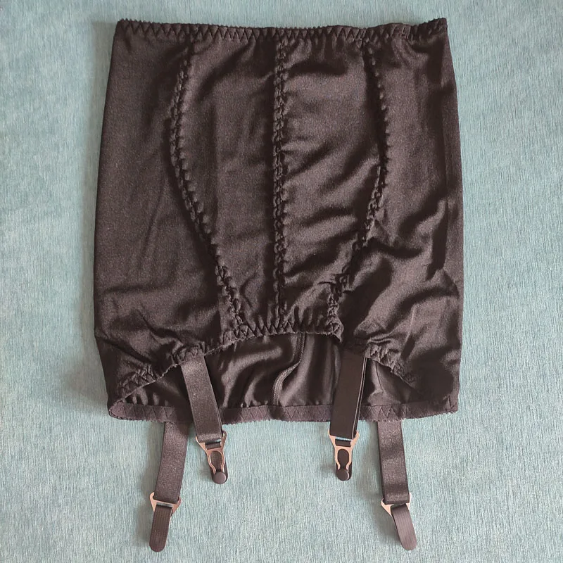 Women 4 Straps High Waist Garter Belt Black White Vintage Suspender Belt for Stockings body Shaping Garter Lingeries