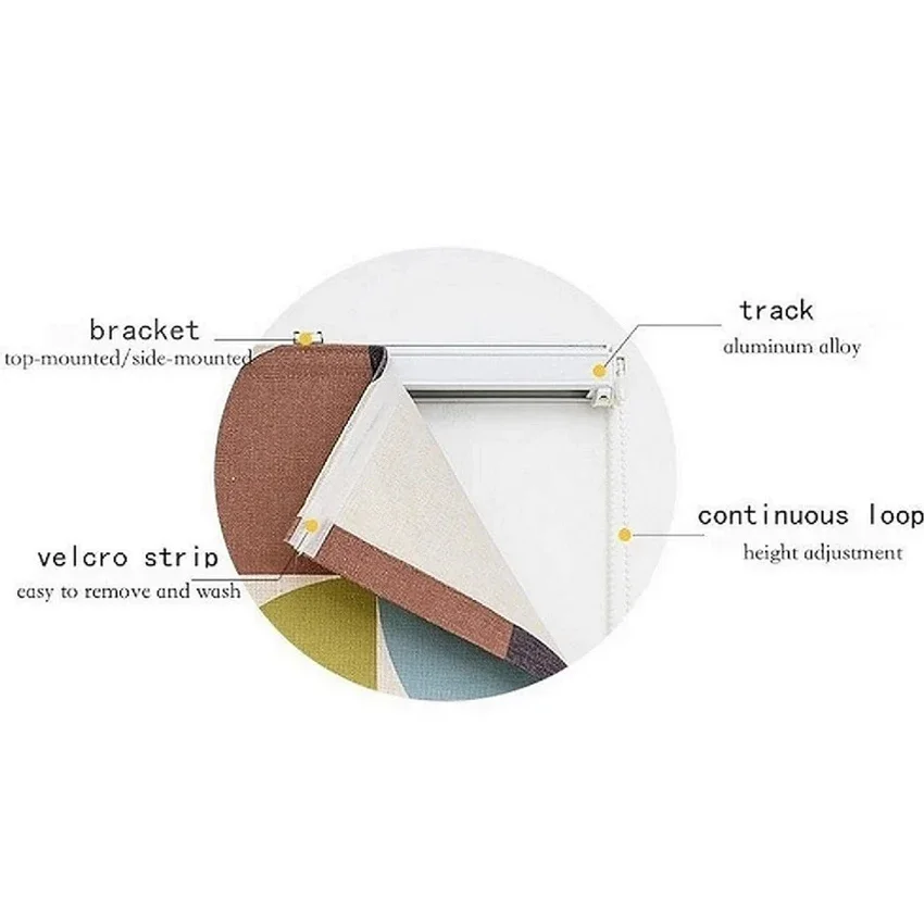 Современные рулонные шторы цвета хаки на заказ в римском стиле световой