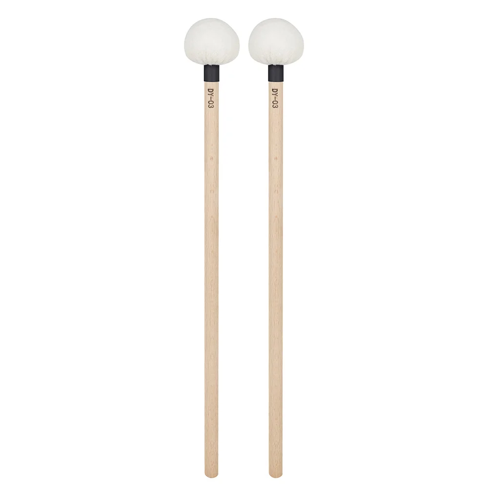 

2 Pcs Timpani Sticks Percussion Drumstick Wood Handle Maple Felt Accessory Mallet