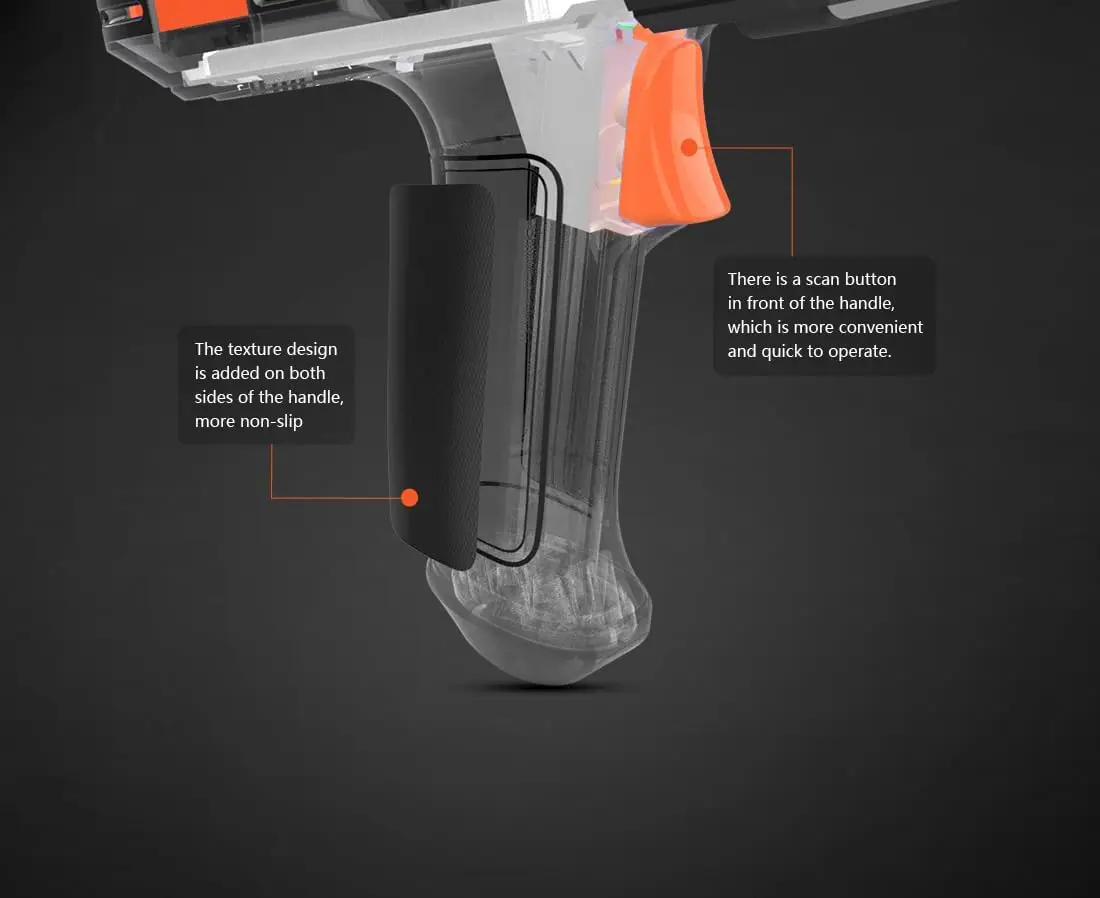 Портативный КПК Android 13 сенсорный экран 2D-сканер штрих-кода 4G Lte Wi-Fi Bluetooth GPS прочный