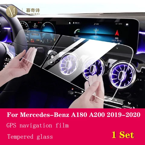 Защитная пленка для экрана навигации для Mercedes Benz A-Class W177 2019-2023, Защитная пленка для ЖК-дисплея, автомобильные аксессуары, пленка из ТПУ для интерьера автомобиля