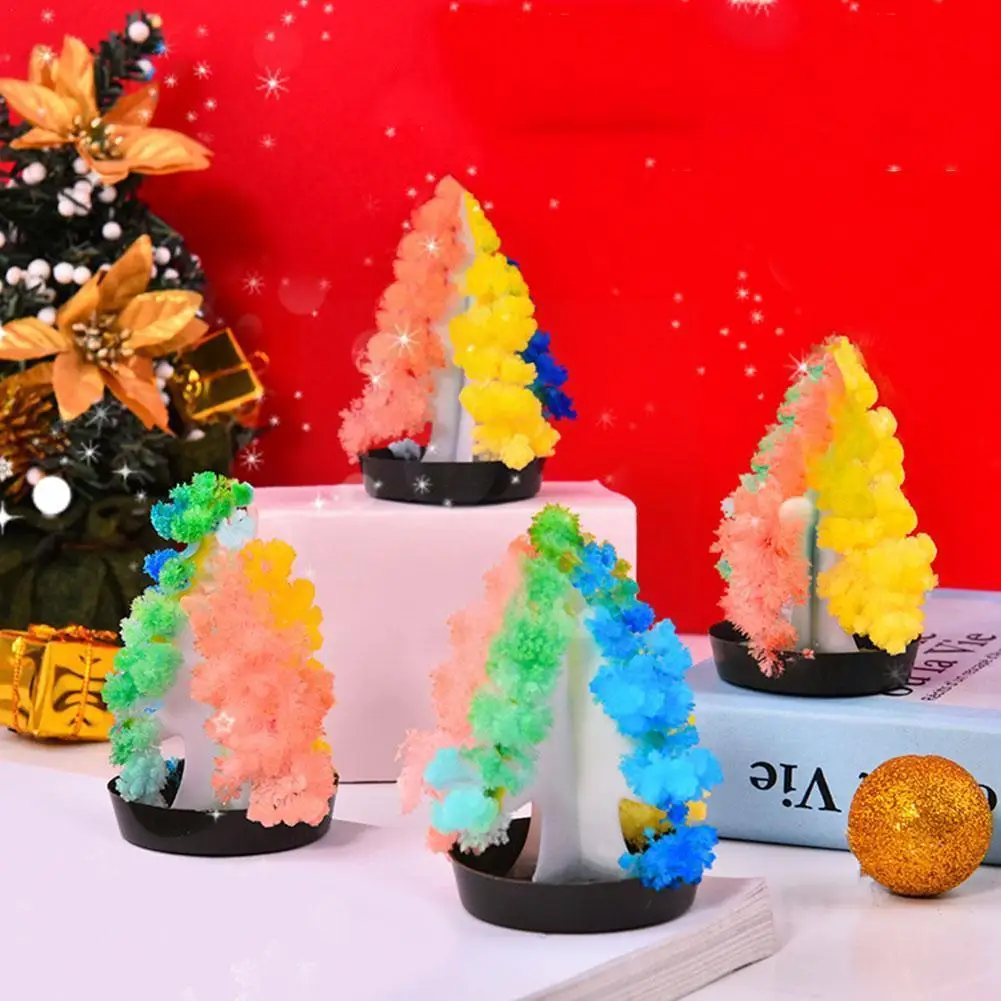

1pcs Mini Christmas Tree With Colorful Snowflakes Fun Girls Novelty Handmade Educational Gift Toy Tree Boys Home Paper Chri X5k3