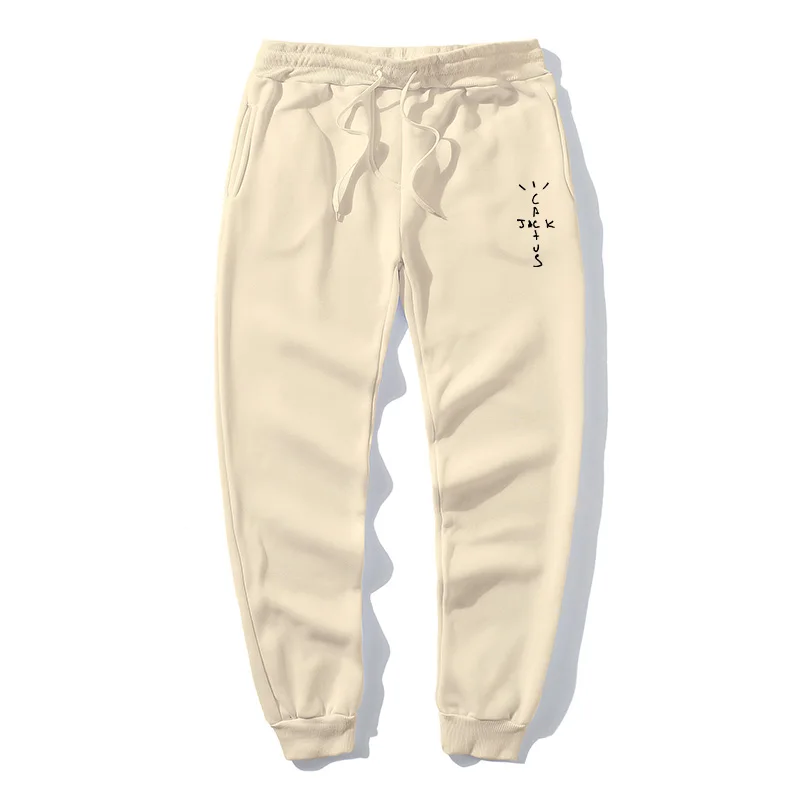 

New product fleece trousers TRAVIS SCOTT J ack cactus letter print ladies men's jogging pants hip-hop street track pants