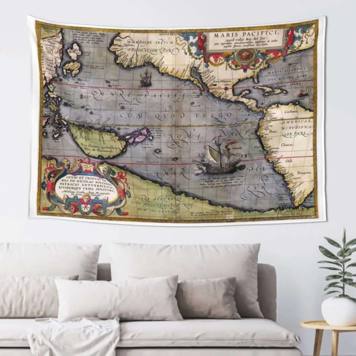 Гобелен Ortelius Maris Pacifici