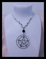 new gothic woodland witch branch pentagram silver color necklace goth jewellery