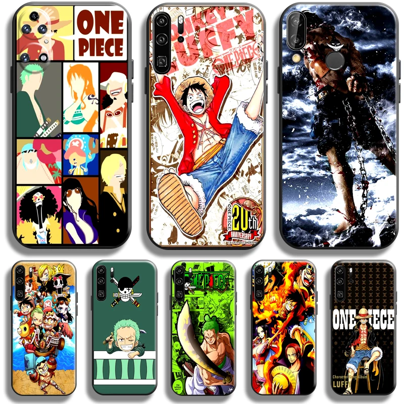 

Japan One Piece Luffy Zoro For Huawei P50 P40 P30 P20 Pro Lite 5G Phone Case For Huawei P Smart Z 2021 Coque Soft Black
