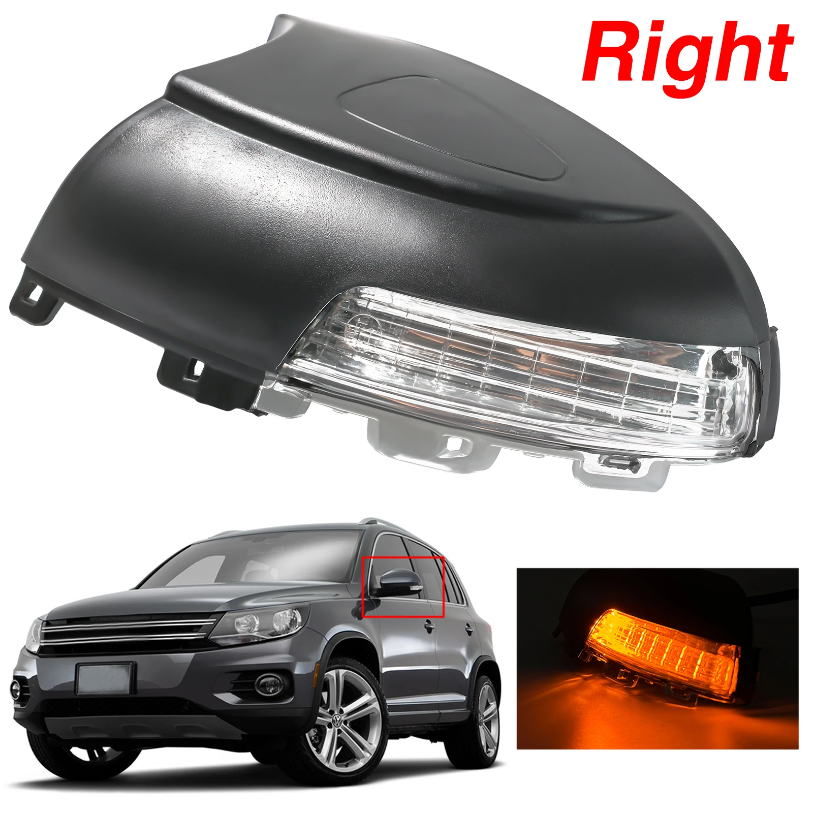 

Правый боковой указатель поворота зеркала заднего вида 5N0949102B для VW Tiguan 2008-2016 для Volkswagen Sharan 2011-2016 автомобильные фары