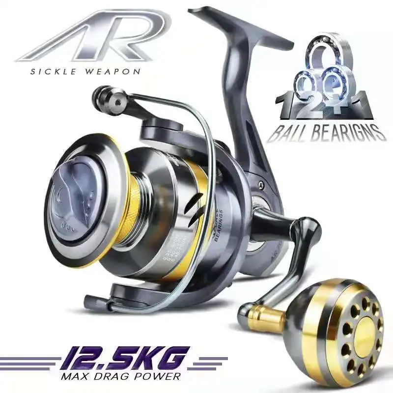 

High-quality Metal Spool Fishing Reel 17.8KG Max Drag Carp Reel High-speed Gear Ratio Spinning Reel Fishing Accessories